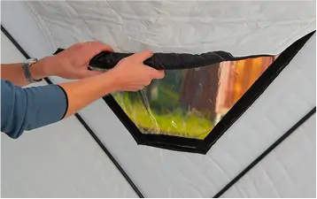 Finsteam saunatent gordijn